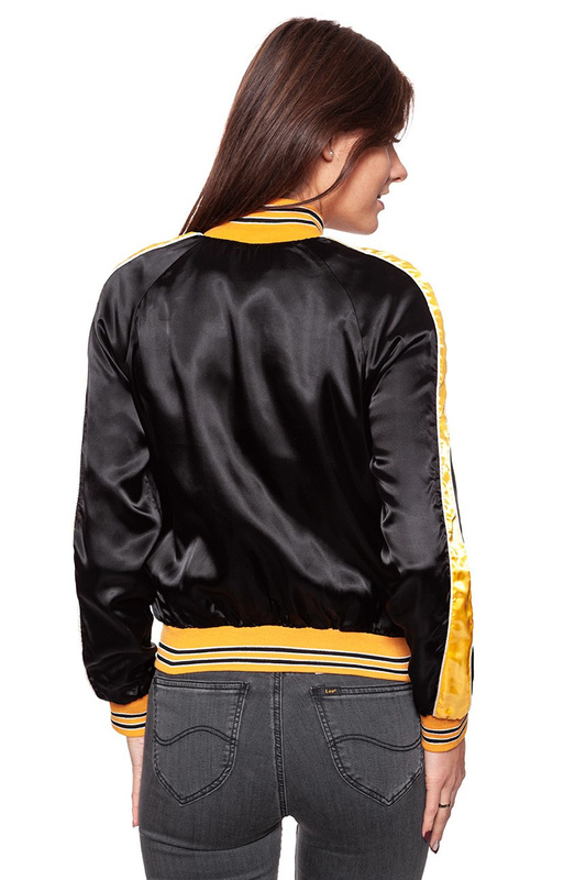 DAMSKA KURTKA PRZEJŚCIOWA WRANGLER SATEEN BOMBER BLACK W4064YF01 112128705