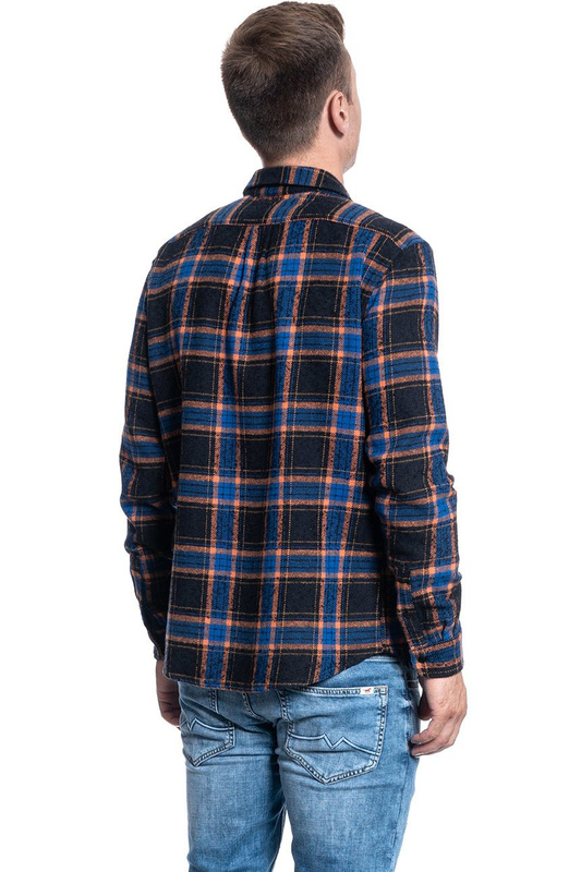 KOSZULA MĘSKA WRANGLER LS 2PKT FLAP SHIRT BLACK W5A58Q100 112130057