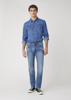 MĘSKIE SPODNIE JEANSOWE WRANGLER GREENSBORO BLUE FEVER W15QQ892R 112127033