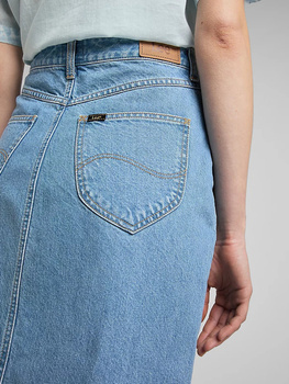 LEE ULTRA LONG SPLIT DAMSKA SPÓDNICA JEANSOWA DŁUGA SKI LIGHT VADA L38LOMW