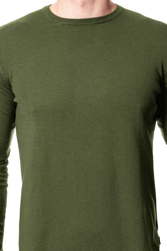 MĘSKI SWETER WRANGLER CREW NECK KNIT IVY GREEN W8538Q8IX 112132237