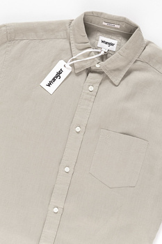 KOSZULA MĘSKA KRÓTKI RĘKAW WRANGLER SS 1PKT SHIRT PLAZA TAUPE W5860LOU5 112129512