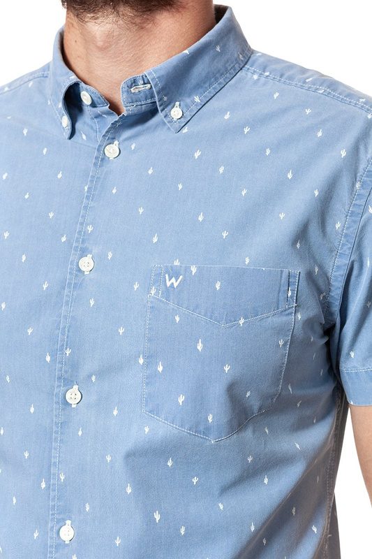 KOSZULA WRANGLER BUTTON DOWN INDIGO W59446G4E 112129753