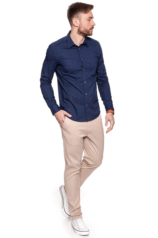 KOSZULA WRANGLER L/S 1PKT BUTTONDOWN MEDIEVAL BLUE W58831P9I