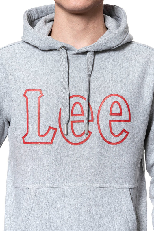 BLUZA LEE SEASONAL LOGO HOODY GREY MELE L81YSOMP 112121963