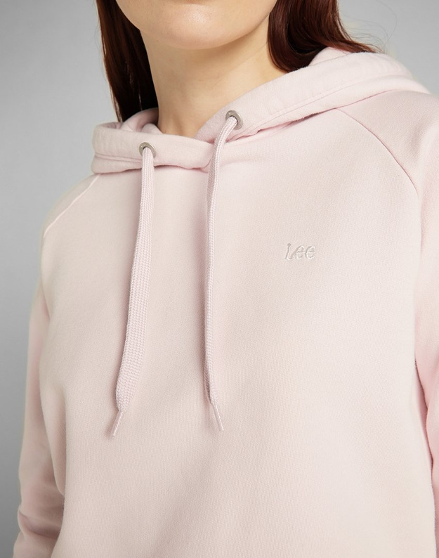 LEE ESSENTIAL HOODIE DAMSKA BLUZA Z KAPTUREM LOGO PALE LILAC L53WTXSU 112140261
