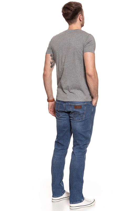 KOSZULKA WRANGLER HORSE LOGO TEE GREY MARL W7B72FKVB 112131539
