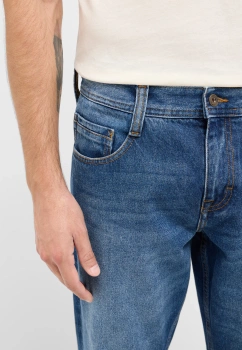 Męskie Spodnie Jeansowe MUSTANG Denver Straight Denim Blue 1016340 5000 682