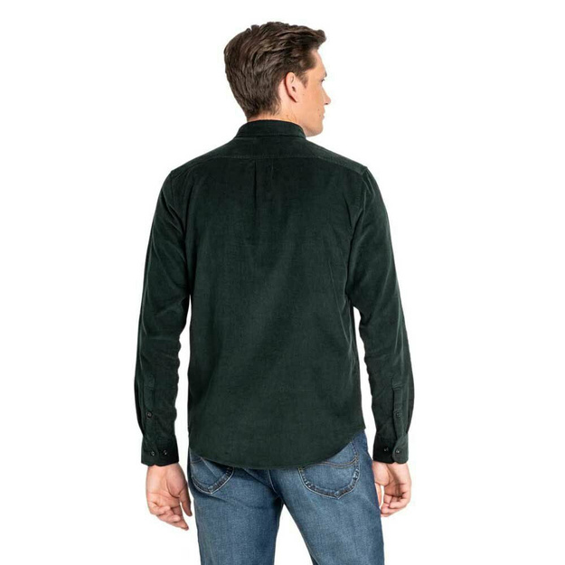 MĘSKA KOSZULA MATERIAŁOWA LEE BUTTON DOWN DK BOTTLE GREEN L880MRBB 112123259