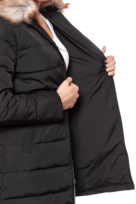 DAMSKA KURTKA ZIMOWA WRANGLER LONG PUFFER BLACK W4126VJ01 112128759
