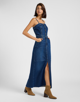 DAMSKA SUKIENKA LEE MAXI DENIM DRESS DARK FUSION 112363487