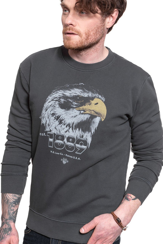 BLUZA LEE EAGLE SWS WASHED BLACK L81CSPON 112121682