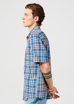 MESKA KOSZULA WRANGLER SS 1 PKT SHIRT FLAMINGO INDIGO 112362733