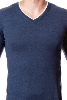 WRANGLER V NECK KNIT NAVY W86222P35 112132321