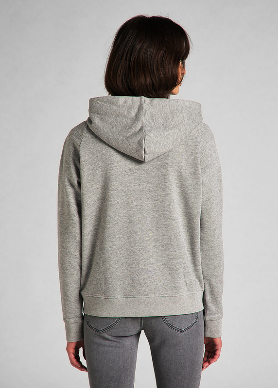 LEE ZIP THROUGH HOODIE DAMSKA BLUZA Z KAPTUREM GREY MELE L53QRY37 112140258