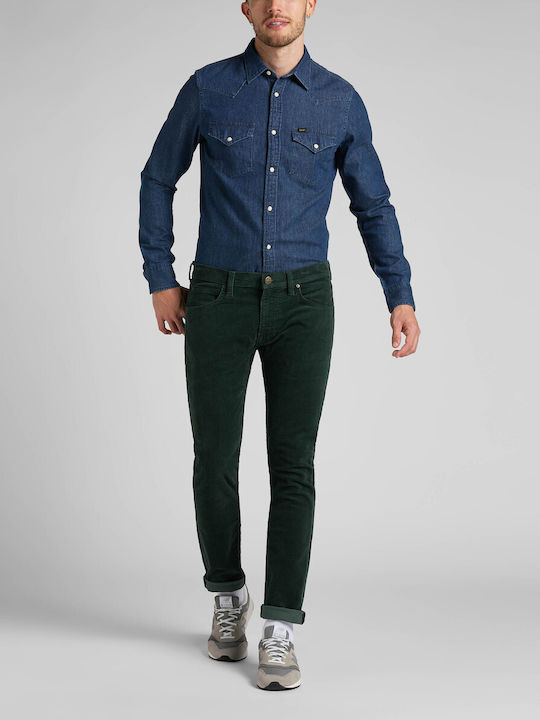 LEE REGULAR WESTERN MĘSKA KOSZULA JEANSOWA JEANS MID STONE L66WCUVK 112321897
