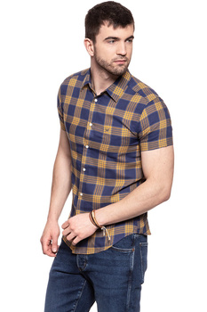 KOSZULA MĘSKA KRÓTKI RĘKAW WRANGLER SS 1PKT SHIRT PATRIOT BLUE W5881OR5H 112129599