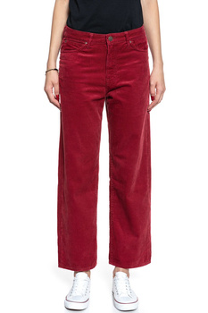 DAMSKIE SPODNIE SZTRUKSOWE LEE 5 POCKET WIDE LEG BIKING RED L30SDC87 112106606