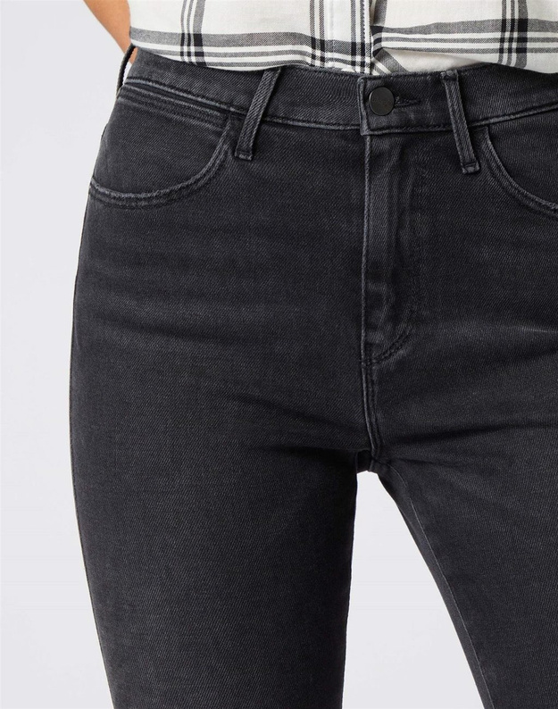 SPODNIE DAMSKIE WRANGLER HIGH RISE SKINNY BLACK SEA W27HJK45A 112128088