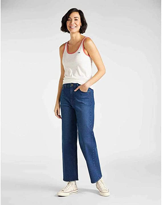 LEE WIDE LEG DAMSKIE SPODNIE JEANSOWE JEANSY L30SLTHF 112106636