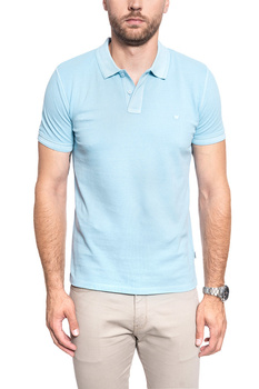 MĘSKA KOSZULKA POLO WRANGLER SS OVERDYE POLO CERULEAN BLUE W7F4KQXVT 112131806