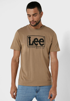 LEE XM WOBBLY LOGO TEE MĘSKI T-SHIRT CLAY L68TYS56 112145440