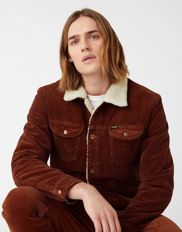 MĘSKA KURTKA PRZEJŚCIOWA WRANGLER 124MJ SHERPA GINGER W4MSUPA15 112141373