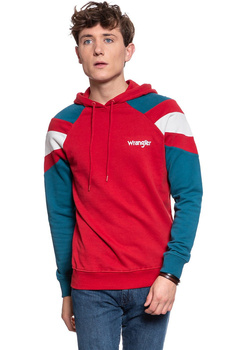 BLUZA WRANGLER CUT&SEW HOODIE RED W6A7JFX47 112130667