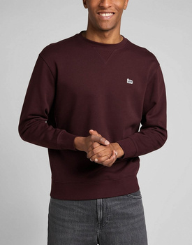 LEE PLAIN CREW SWS MĘSKA BLUZA KLASYCZNA LOGO VELVET L81IRY74 112321570