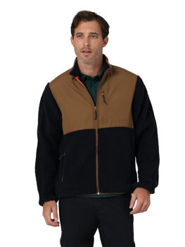 WRANGLER FZ CAMP FLEECE MĘSKA KURTKA PRZEJŚCIOWA LOGO DARK SAPPHIRE W6G2EZB08 112324307