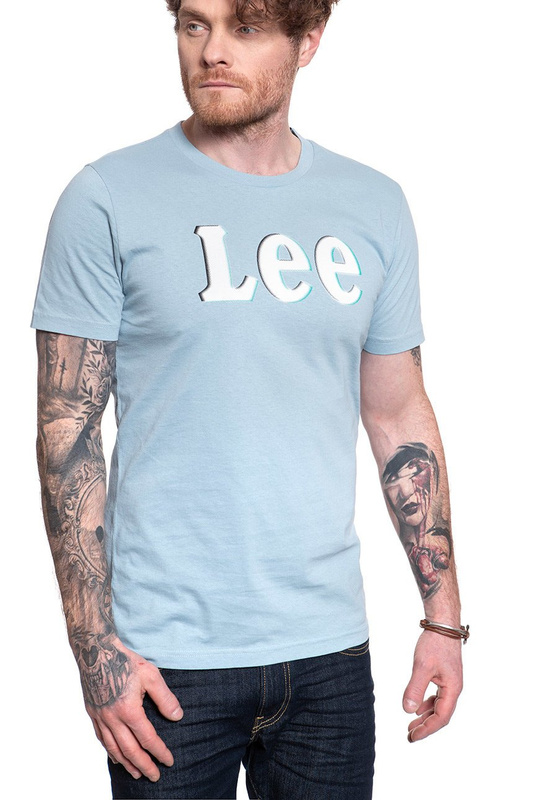 LEE T SHIRT DISTORTED LOGO TEE ASHLEY BLUE L61OFENA 112113980
