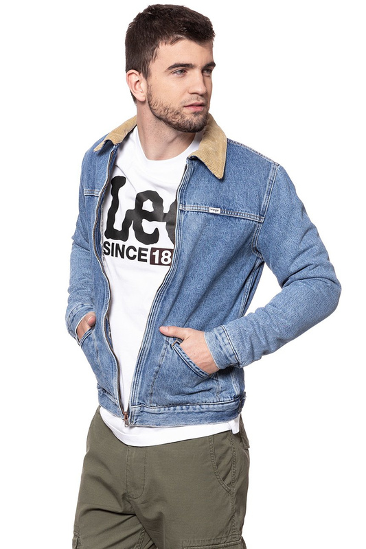 KURTKA JEANSOWA WRANGLER HAWKINS JACKET STONE BLUE W458ER255 112128909