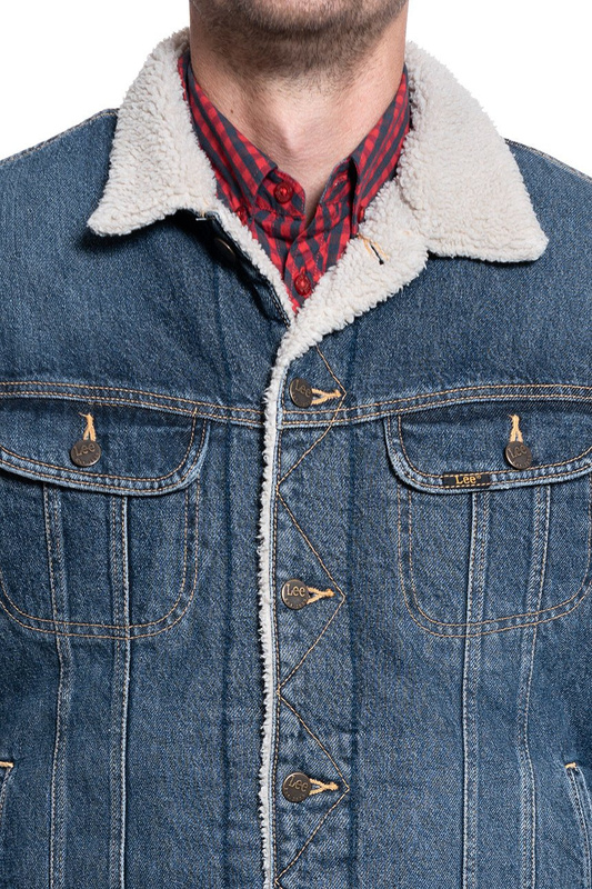 KURTKA MĘSKA LEE SHERPA RIDER DARK STONE L87ARDSS 112122881
