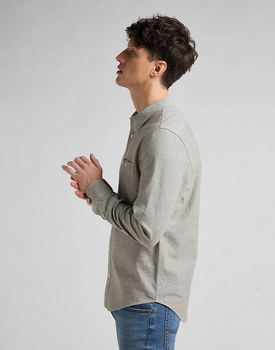 LEE LEESURE SHIRT MĘSKA KOSZULA MATERIAŁOWA BRINDLE GREEN L66NORUA 112145385