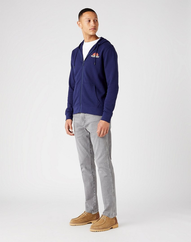 WRANGLER ZIP THRU RAINBOW MĘSKA BLUZA ROZPINANA LOGO MEDIEVAL BLUE W6J0ILX9I 112146207