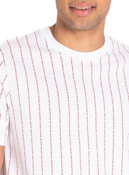 LEE BRANDED STRIPE TEE MĘSKI T-SHIRT KOSZULKA BRIGHT WHITE L60QWNLJ 112113488
