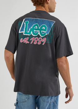LEE 80S LOOSE GRAPHIC TEE MĘSKI T-SHIRT KOSZULKA LOGO WASHED LL10FEON 112333644