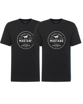 2 - PAK Męski T-Shirt Mustang Style Alex Black 1017333 4142
