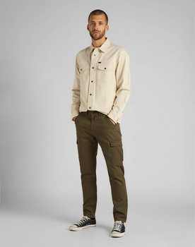 MĘSKA KOSZULA LEE MILITARY WORKER SHIRT REGULAR FIT BLEACHED SAND L66CTHOC 112116334