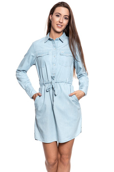 DAMSKA SUKIENKA LEE DENIM DRESS FADED BLUE L50ZBISQ 112111459
