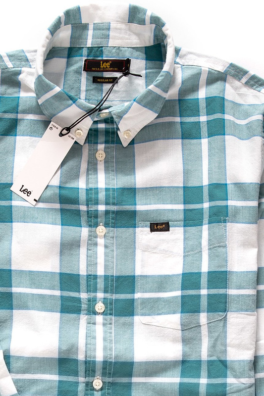 LEE BUTTON DOWN FADED GREEN L880NALF 112123286