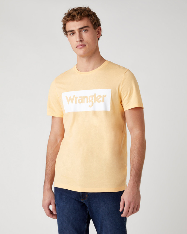MĘSKI T-SHIRT WRANGLER SS LOGO TEE LOVELY MANGO W742FKA11 112131083
