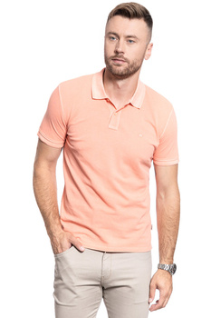 MĘSKA KOSZULKA POLO WRANGLER SS OVERDYE POLO MELON ORANGE W7F4KQA04 112131803