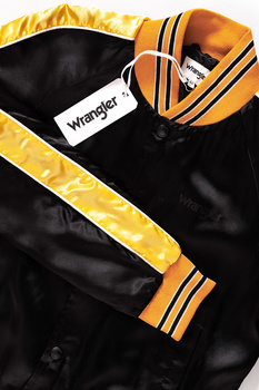 DAMSKA KURTKA PRZEJŚCIOWA WRANGLER SATEEN BOMBER BLACK W4064YF01 112128705