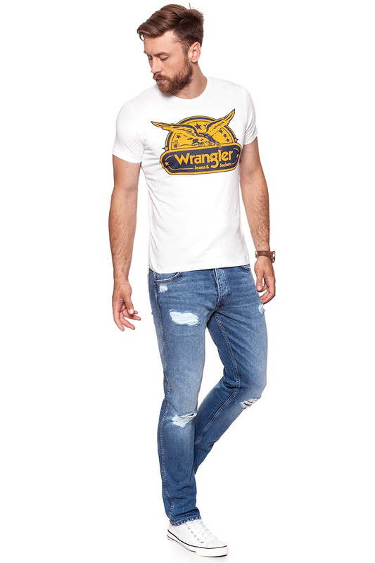 KOSZULKA WRANGLER SS EAGLE TEE OFFWHITE W7B74FK02 112131542