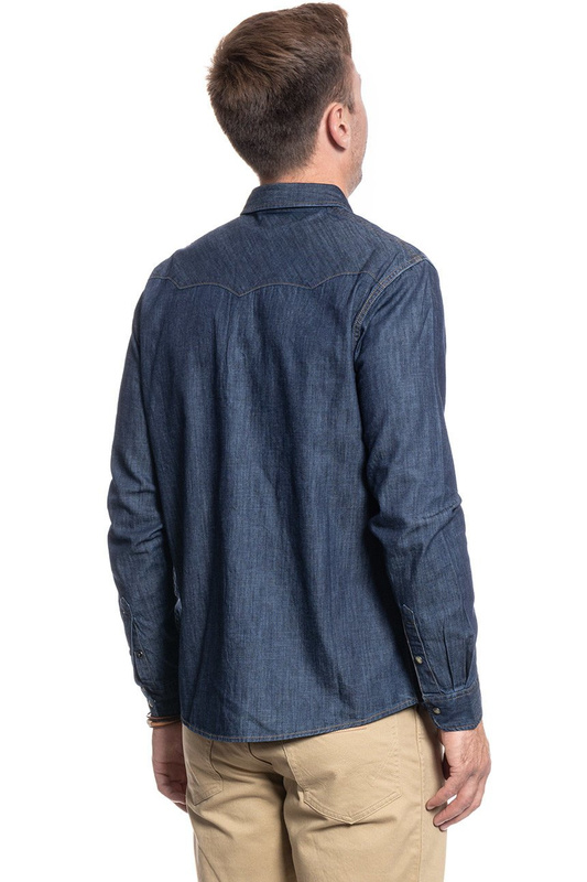 WRANGLER DENIM WESTERN SHIRT RINSE INDIGO W5M12AXWE 112130202
