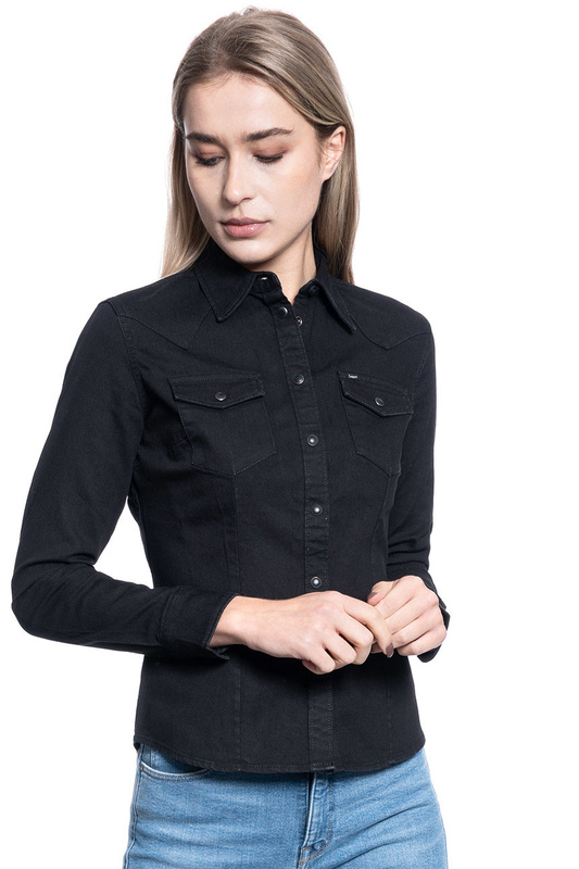 DAMSKA KOSZULA JEANSOWA LEE SLIM WESTERN SHIRT BLACK L45RGV01 112110413