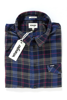 KOSZULA WRANGLER LS 1PKT FLAP SHIRT NAVY W5932T935 112129739