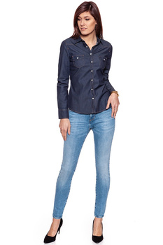 WRANGLER HIGH RISE SKINNY PEKIN SKY W27HFS17S 112128078