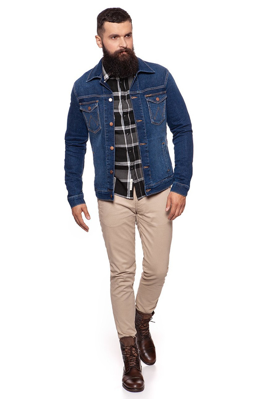 KURTKA JEANSOWA WRANGLER REGULAR JACKET SWING W443K3TK7 112128866